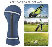 Golf Head Cover - Plush Padded Elastic Club Wrap,Tear-Resistant Driver Protection | Soft Inner Lined Guard For Men Dad Holiday Christmas Birthday Outdoor Sport,Course Bag Gaer shield To Prevent
