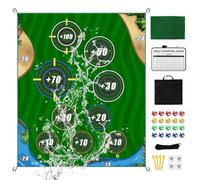 Golf Hitting Mat - Multifunzione Golf Putting Practice Mat with Balls & Accessories, Large Nylon Training Mats | Indoor & Outdoor Golfs Exercise Equipment For Home, Office, Lawn & Garage