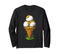 Golf Ice Cream Cone Fun Summer Maglia a Manica