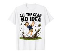 Golf Ideas - all The Gear No Idea Maglietta con Stampa Grafica Economica