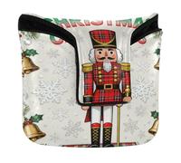Golf Mallet Putter Cover Chiusura Magnetica Buon Natale Soldato Plaid Golf Putter Headcover per Uomini e Donne Impermeabile PU Pelle funda con cierre magnético para Palos de Golf