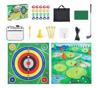 Golf Practice Mat - Replaceable Golf Training Mat | Sports Exercise Equipment For Beginners Kids | Indoor Outdoor Courtyard Home Backyard Range Office Lawn Garage, Portable Ģolf Hitting Ḿat With Tee