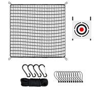 Golf Practice Net, Heavy Duty Ball Swing Training Simulator, Golf Sports Barrier Nets with Target Cloth for Backyard, Outdoor, Indoor, Garden, 27,56 x 27,56 pollici