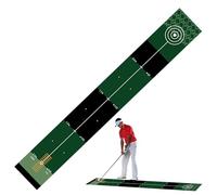 Golf Puting Mat - Tappetino per allenamento interno, verde, superficie del putter | Guida all'allineamento riutilizzabile, di traccia palla return per ufficio, casa, pratica pratica e utilizzo