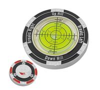 Golf Putt Green Reader - Compact Round Level, Reading Tool, Golf Green Aid, Putting Alignment Accessory | Ball Marker Included Enhances Accuracy Performance Men Women Practice Course