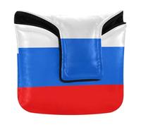 Golf Putter Cover Mallet Magnetico Snap Putter Headcover per la maggior parte delle marche PU Pelle Russia Bandiera