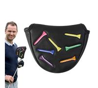 Golf Putter Covers - PU Leather Mallet Putter Cover Magnetic,Fashion Protective Headcover with Embroidery, Portable Golfing Accessories for Men Women Athlete Golfer