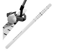 Golf Putting Aid - Putting Ruler Trainer | 30x5cm Alignment Guide with Distance Markers, Lightweight Aluminum Tool with Visual Lines, Golf Practice Equipment with Stroke and Direction Assistance