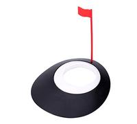 Golf Putting Cup Putter Trainer Aiuto Strumento di pratica in plastica di dimensioni regolamentari per interni ed esterni Home Office Garage Cortile Bianco Rosso 20x17,5 cm (Tipo A)