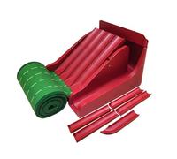 Golf Putting Green - Alignment Trainer with Ball Return System, Polyester Turf Practice Mat Non Slip Foam Base ABS Auto Return Foldable Indoor Outdoor Training Aid 8.7ft Length Home Backyard Use