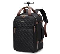 GOLF QUALITY Zaino Trolley PC 17'' Uomo Donna 35L Impermeabile Laptop Backpack Unisex Bagaglio a Mano Viaggio Ufficio,Nero