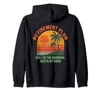 Golf Retirement Plan Funny Saying for Golfer Golfing Humor Felpa con Cappuccio