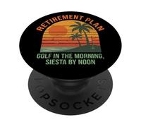 Golf Retirement Plan Funny Saying for Golfer Golfing Humor PopSockets PopGrip Adesivo