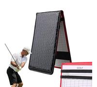 Golf ScoreeBook - Porta Scorecard in pelle PU con 2 scorecard, registro da golf compatto | libro Game Yardage - organizzatore per matite riutilizzabile per giornali, Club Record Keeper, Pocket