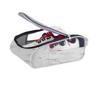 Golf Shoe Bag, Double Zippered Athletic Shoes Carrier, Ventilated Sport Slippers Travel Bag, Foldable Sneaker Case for Shoes, Socks, Tees, Golfs Balls, Compact Design