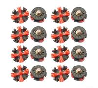 Golf Shoe Spikes 16Pcs Rubber Anti-Slip 8-Point Design | Comfortable rubber, sturdy build, all-weather grip, fits metal threads, yellow-black option(Black-Red)