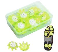 Golf Shoe Spikes, 18-Piece Replacement Quick-Spin Short Threaded Spikes, Shock-Absorption Anti-Slip Secure Spiķes With Holes, Easy Install Remove For Golƒ Shoes, 18 Spikeš