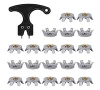 Golf Shoe Spikes, 20 pezzi Cleat Set, 1,1 x 0,3 pollici Anti Slip Studs with Wrench, Replacement Sports Nails for Trail Jumping Tennis Running Training Road Field Activities