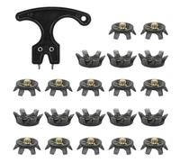 Golf Shoe Spikes, 20 pezzi Cleat Set, 1,1 x 0,3 pollici Anti Slip Studs with Wrench, Replacement Sports Nails for Trail Jumping Tennis Running Training Road Field Activities