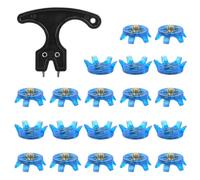 Golf Shoe Spikes, 20 Piece Cleat Replacement Set, Anti Slip Sports Studs, 1.1x0.3 Inches Wrench Tool, Stable Traction Grip for Training, Running, Tennis, Jumping, Road Field Use