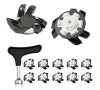 Golf Shoe Spikes Set | Rubber & PP, 2 cm Spikes, Inner Diameter Puller 9 x 7,8 cm | 12 Replacement Golf Shoe Śpikes With Nail Remover Puller, Durable Traction Cleats | olf Shoes, Easy Installation