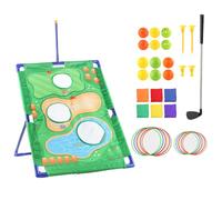 Golf Simulator, Practice Game, Interactive Chip Ball Target Training Kit with Adjustable Skill Levels, Sticky Silicone Swing Mat for Enhanced Stability, Home Session