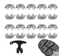 Golf Spike, 20 pezzi Soft Spikes, 1,1 x 0,3 pollici Stabile Studs with Wrench Tool, Durable Sports Nails for Training, Field, Trail, Road, Tennis, Jumping, Sprinting, Golf Shoes