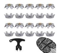 Golf Spikes - Replacement Golf Shoe Studs | Cleats, 20 pezzi Soft Spikes for Shoes, Anti Slip Studs Sprinter Nails Sports Accessories with Wrench for Trail Jumping Tennis Running Training Road Field
