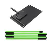 Golf Stick Holder - 180 Degree Adjustable Base, 9.06x5.71 Inch Portable Alignment Stick Connector with Multi-Angle Locking, Swing Plane Training Aid, Aiming Correction Tool for Indoor Outdoor Practice