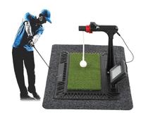 Golf Swing Trainer - Tappetino da allenamento digitale con rotazione a 360°, set di allenamento vocale, ideale per esercitare colpi di golf per una migliore tecnica di swing