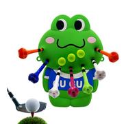 Golf Tee Bag, Frog Ball Holder, Cute Storage Pouch, 5.91x4.33 Inches, Zipper Closure Design, Lightweight Clip-On Accessory, Ideal for Practice, Training Days, Women Golfers, Outdoor Course