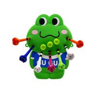 Golf Tee Bag, Frog Golf Ball, Fun Design Compact Size Lightweight Feel Wide Opening Zipper Closure, Pouch Ball Holder for Women, Golfers, Training, Practice, Golfing, Accessories 5.91x4.33 Inches