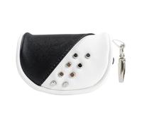 Golf Tee Pouch - PU Leather Golf Accessory Bag - Portable Outdoor Sports Small Ball Storage Pouch Bag Sack Collector with Clip for Men Women Golf Lover Player - Golf Tee Holder