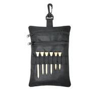 Golf Tee Pouch | Zippered Pockets Gear Clip 7.87x5.51 Inch - Golf Valuables Bag Travel Holder - for Adults Lovers Friends Professionals Enthusiasts Beginners