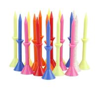 Golf Tees - Colore Misto Alto 50 Pacchetto, Robusto Allenamento A Forma di Vetro | Versatili di Livello di Supporto 3.26 Pollici, Pratica Professionale per Principianti, Gamma di Drivin