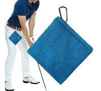 Golf Towel, Microfiber Club Cleaning Accessories, Lightweight and Absorbent with Carabiner Clip, Quick Dry Golfer Towel for Men Women, Easy Attachment to Golf Bag, Father Dad Husband, 5,51 x 5,51
