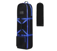Golf Travel Bag, Club Organizer with Wheels, Foldable Waterproof Case, Padded Interior, Smooth Rolling, Secure Straps, Airplane, Practice, Beach, Range, Women, Men, 130x37x25cm