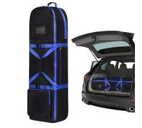 Golf Travel Bag, Clubs Organizer with Wheels, Waterproof Foldable Case, Padded Protection and Smooth Rollers, Secure Transport Solution for Airplane Outdoor Range, 14,57 x 9,84 inch