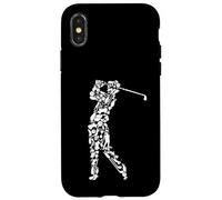 Golf vintage Golf Art Old School Golf Putter Golf palla da golf Custodia per iPhone X/XS