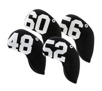 Golf Wedge Cover Copri Testa Mazza Golf Copriwedge Copricapo Protezione Morbida in Plastica con Numeri Ben Visibili E Forma Affusolata Adatta a, Nero Con Scritte Bianche