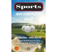Golf Word Search (Medium Difficulty): 50 Medium Difficulty Golf related word search puzzles. Includes 50 Trivia & fun facts and "Easy Find" solution pages.
