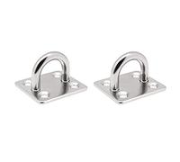 Golfare ad anello Golfare di sollevamento Bullone a occhiello quadrato in acciaio inossidabile 304 Piastra con occhiello M5-M12 Occhiello for impieghi gravosi Hardware marino Gancio for graffette, 2 p