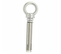 Golfare di ancoraggio ad espansione in acciaio inossidabile da 5 pezzi con anello in argento M6x70mm Anello di fissaggio for sollevamento Gancio for soffitto Muro di mattoni di cemento