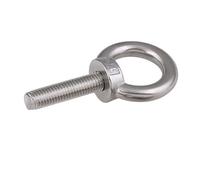 Golfare di sollevamento, Vite for bullone con anello di sollevamento rotondo marino con filettatura maschio DIN580 in acciaio inossidabile 304(2pcs M6x12)