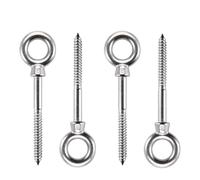 Golfari 6 pezzi M6/M8 Viti a forma di occhiello Gancio in metallo, 316 Acciaio inossidabile Terminale in legno Anello Occhiello Ganci Autofilettanti Accessori for funi metalliche Tasselli Occhiello Ch