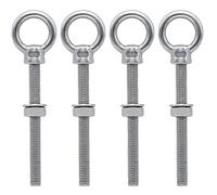 Golfari Bullone a occhiello in acciaio inox 316,Bulloni di Vite, M10x100mm Dado a occhiello con dado ad anello, rondella e dado, 4 pezzi