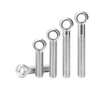 Golfari Bullone di collegamento ad anello in acciaio inossidabile M5 M6 M8 M10 M12 304 Viti a foro scorrevole con occhiello fisheye Bulloni terminali a snodo Bullone Per Sollevamento(25mm,M6(1Pcs))