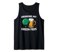 Golfer Drinking My Green Fees Beer Humor Canotta