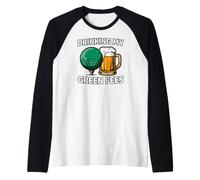Golfer Drinking My Green Fees Beer Humor Maglia con Maniche Raglan