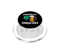 Golfer Drinking My Green Fees Beer Humor PopSockets PopGrip per MagSafe